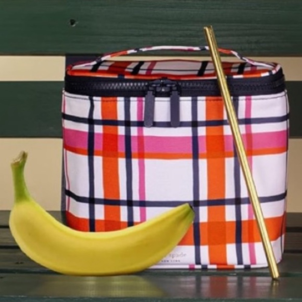 Kate Spade Plaid Insulated Lunch Tote